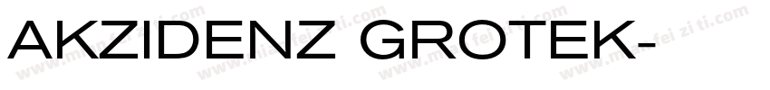 AKZIDENZ GROTEK字体转换